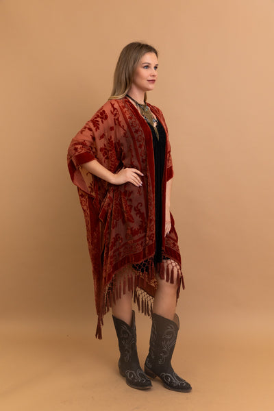 Velvet Kimono ~ Cinnamon