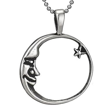 Sterling Silver Pendant ~ Man in the Moon
