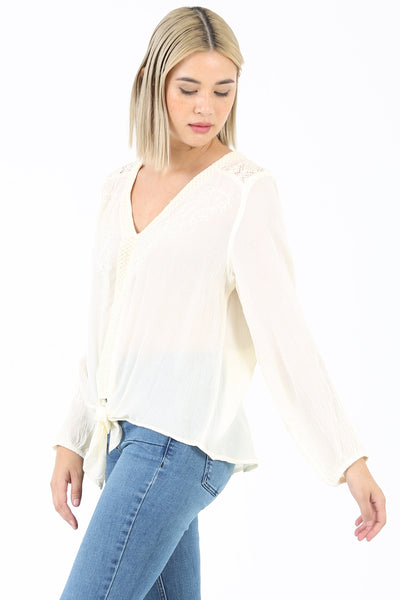 Beautiful Embroirdered Blouse ~ Antique White