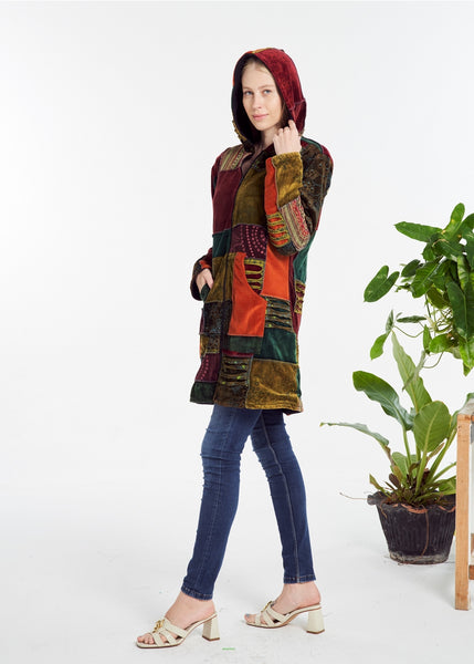 Patchwork Cotton Velvet Jacket