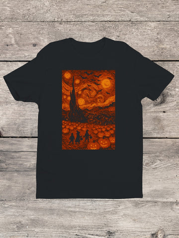 Cotton T-Shirt ~ Starry Halloween Night!