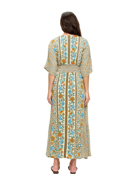 Floral Pattern Dress ~ Off White