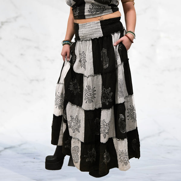 Fabulous Patchwork Dress ~ Black & White
