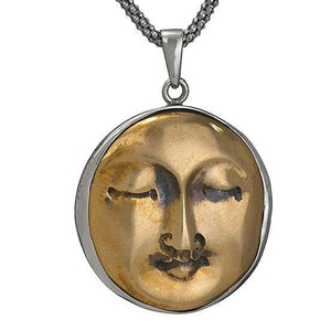 Bronze Moon Pendant ~ Set in Sterling Silver