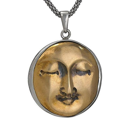 Bronze Moon Pendant ~ Set in Sterling Silver