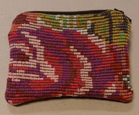 Guatemalan Embroidered Pouch ~ Small ~ Rose