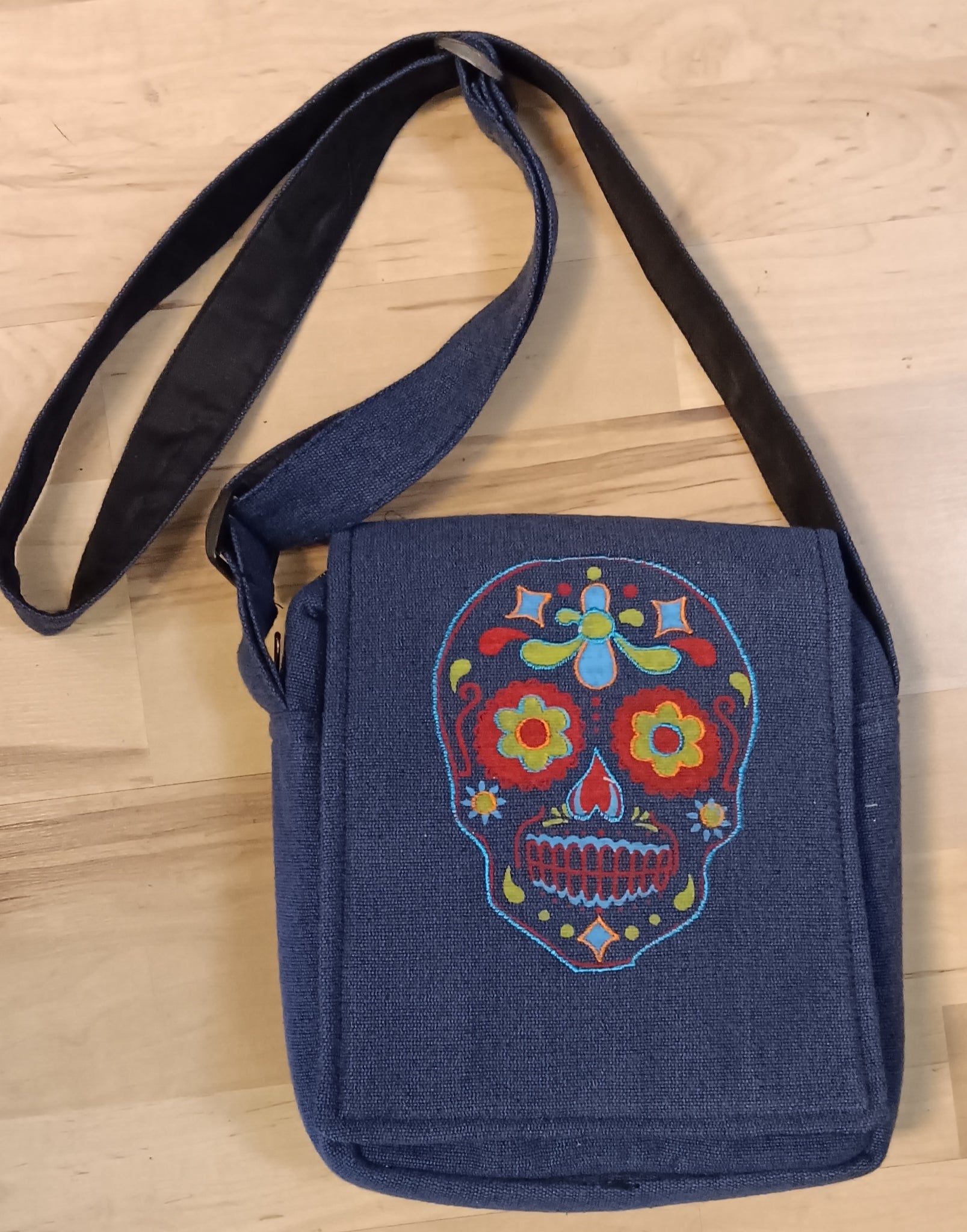 Sugar Skull Purse ~ Navy Blue