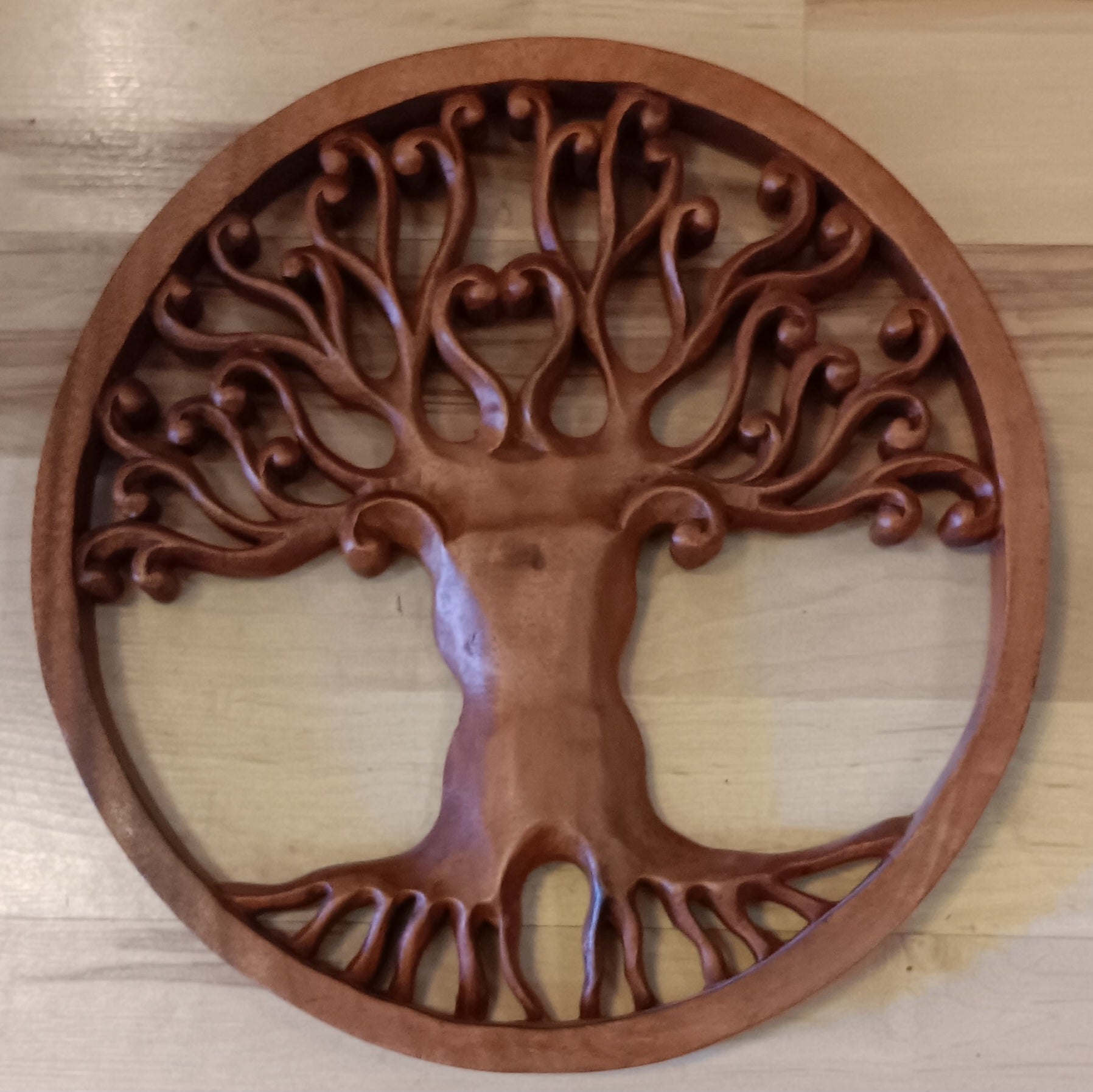 Hand Carved Wooden Tree of Life ~ Wall Hanging