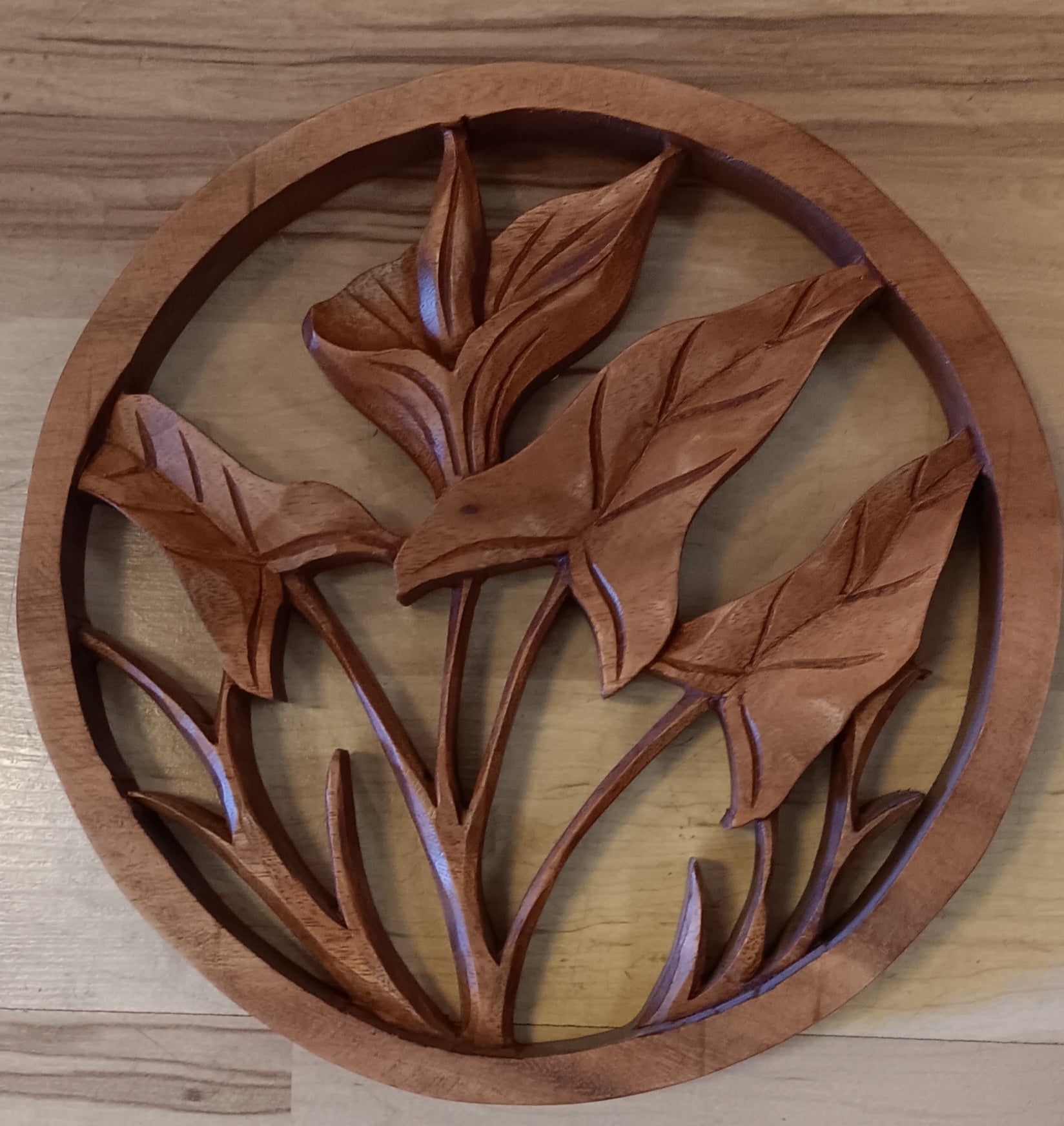 Hand Carved Wooded Artwork ~ Wall Hanging