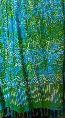 Sarong ~ Hand Batik ~ Green & Blue