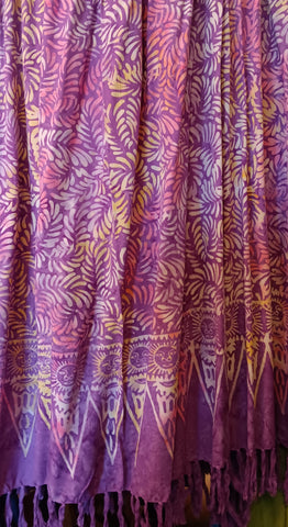 Sarong ~ Hand Batik ~ Lavender & Cream