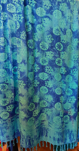 Sarong ~ Hand Batik ~ Turquoise & Blue