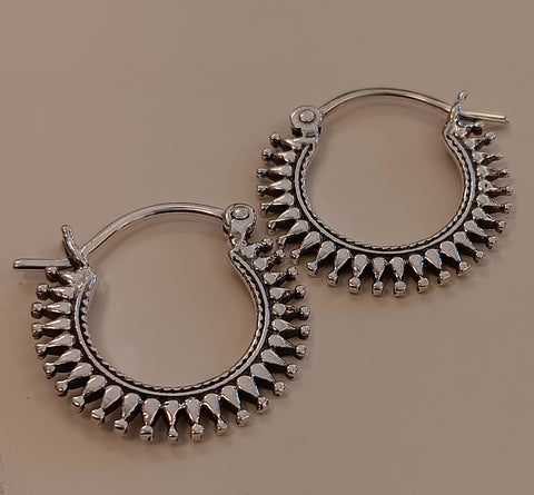 Sterling Silver Earrings ~ Aurora Hoops