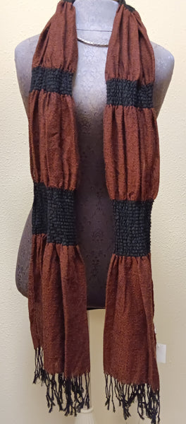 Scarf ~ Brown & Black