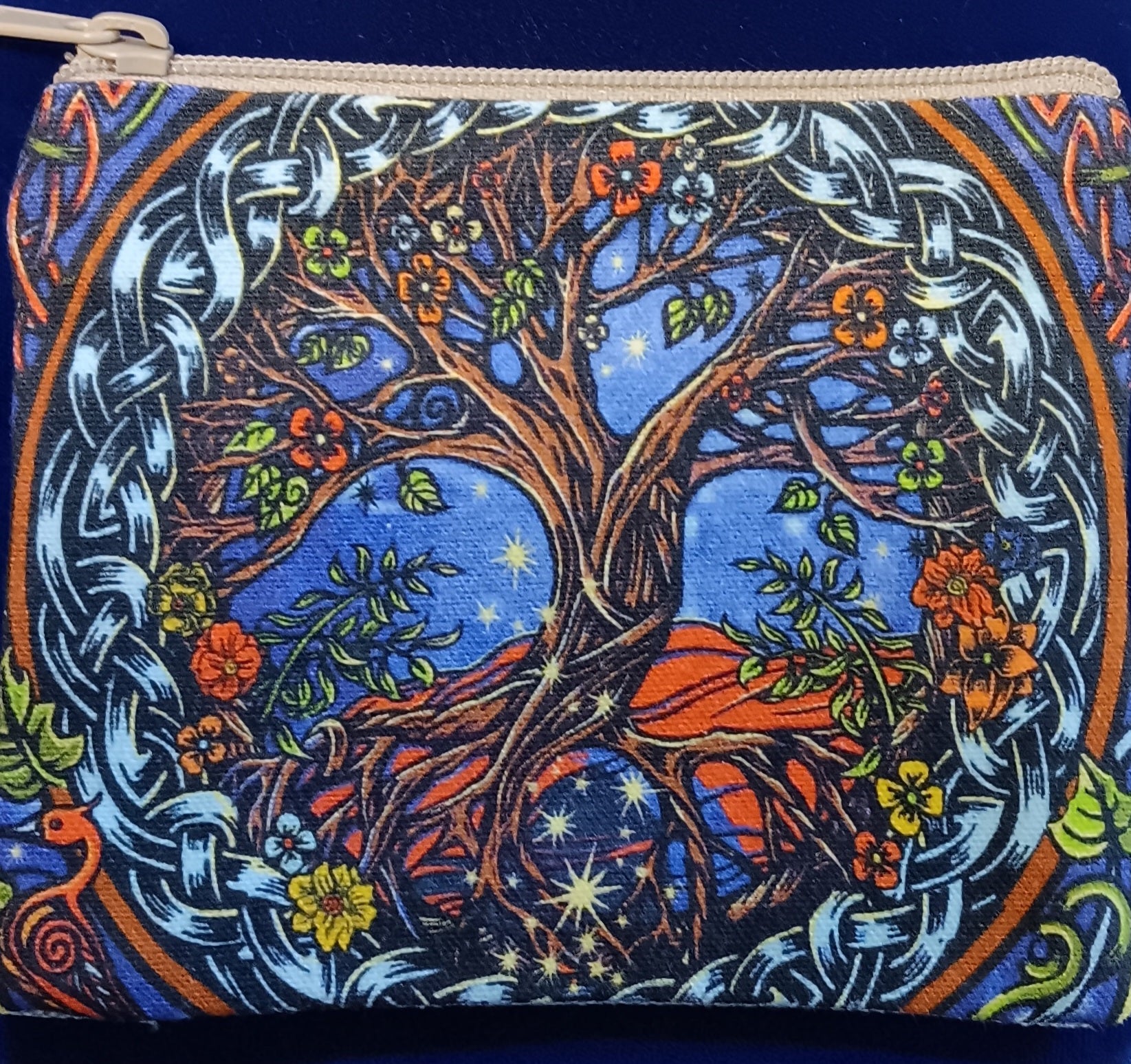 Cotton Print Pouch ~ Celtic Tree of Life