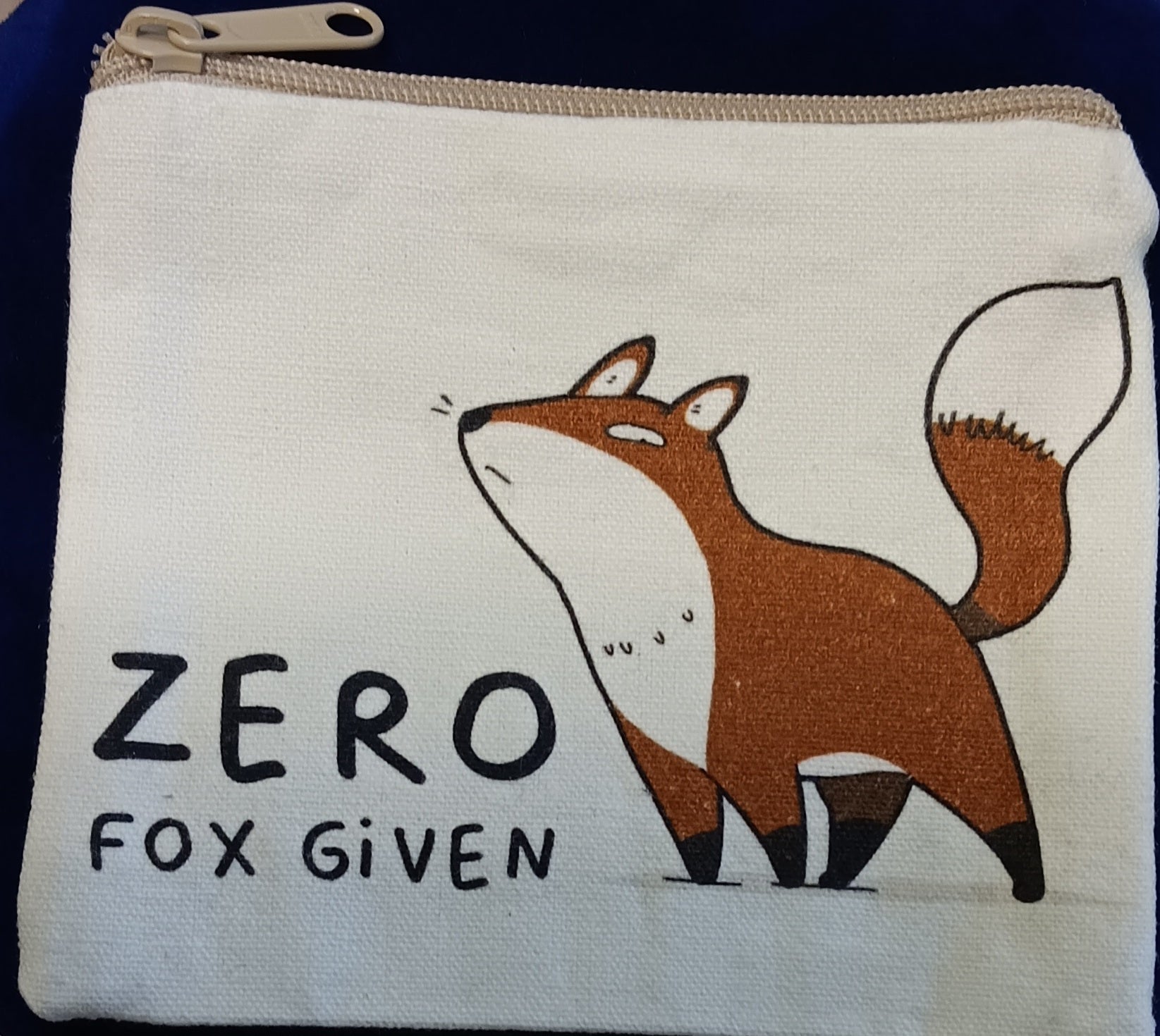 Cotton Print Pouch ~ Zero Fox Given