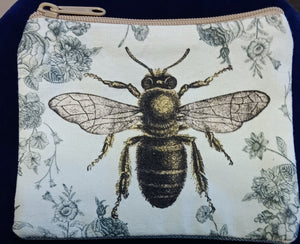 Cotton Print Pouch ~ Honey Bee