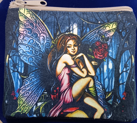 Cotton Print Pouch ~ Faerie