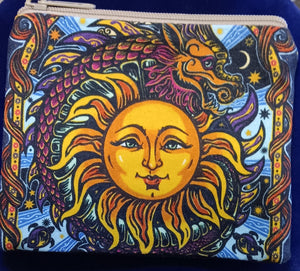 Cotton Print Pouch ~ Sun Dragon