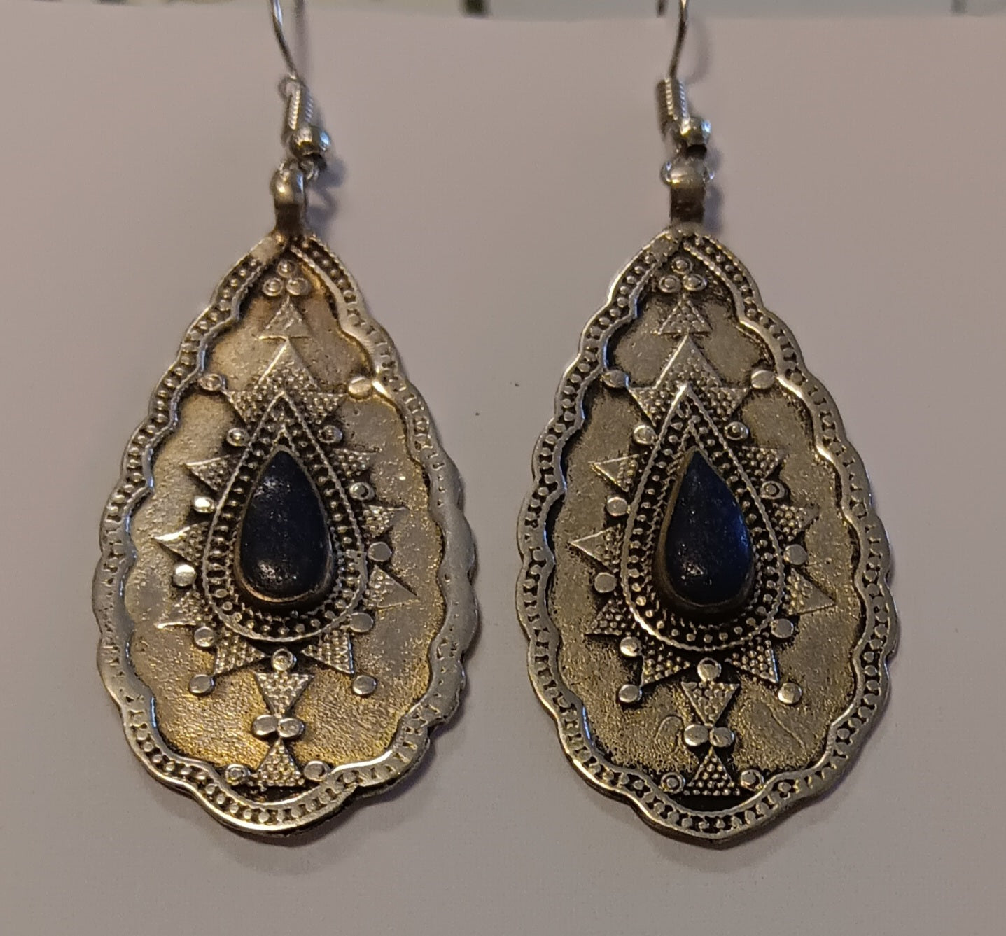 Tribal Earrings from Afghanistan ~ Lapis Lazuli