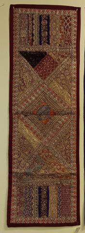 Rajastani Brocade Wall Hanging ~ Burgundy