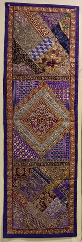 Rajastani Brocade Wall Hanging ~ Purples