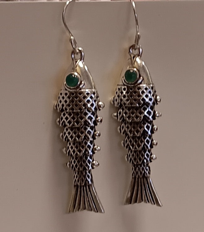 Articulated Fish Earrings from India