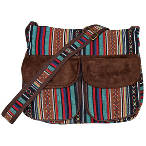 Striped Purse with Front Pockets