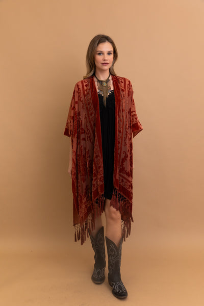 Velvet Kimono ~ Cinnamon
