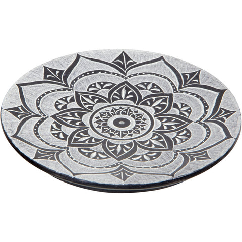 Soapstone Incense Tray ~ Lotus Mandala