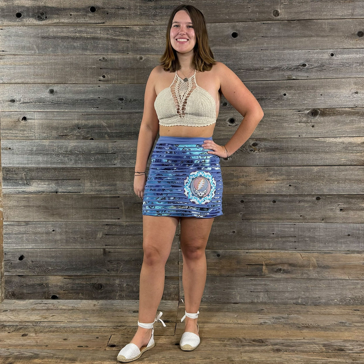 Grateful Dead Skirt ~ Steal Your Face ~ Lavender