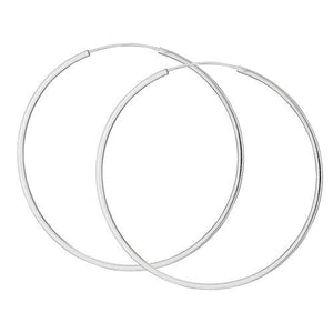 Sterling Silver Earrings ~ 2" Hoops