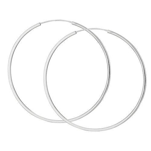 Sterling Silver Earrings ~ 2" Hoops