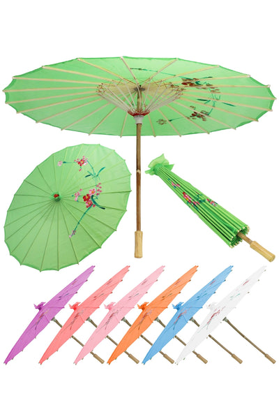 Hand Painted Silk Parasols! Many Colors!