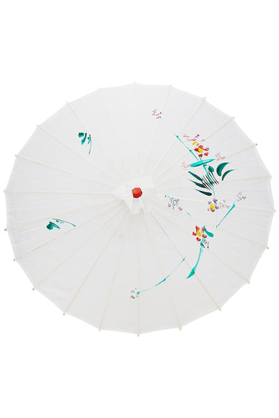 Hand Painted Silk Parasols ~ White!