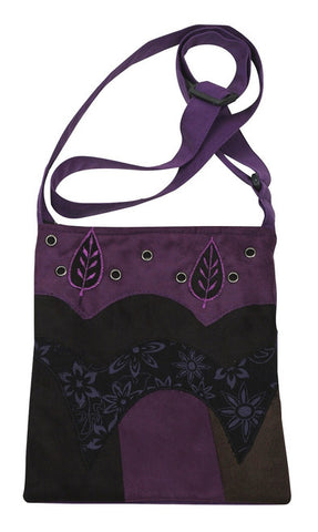 Little Patchwork Leaf Bag ~ Purple