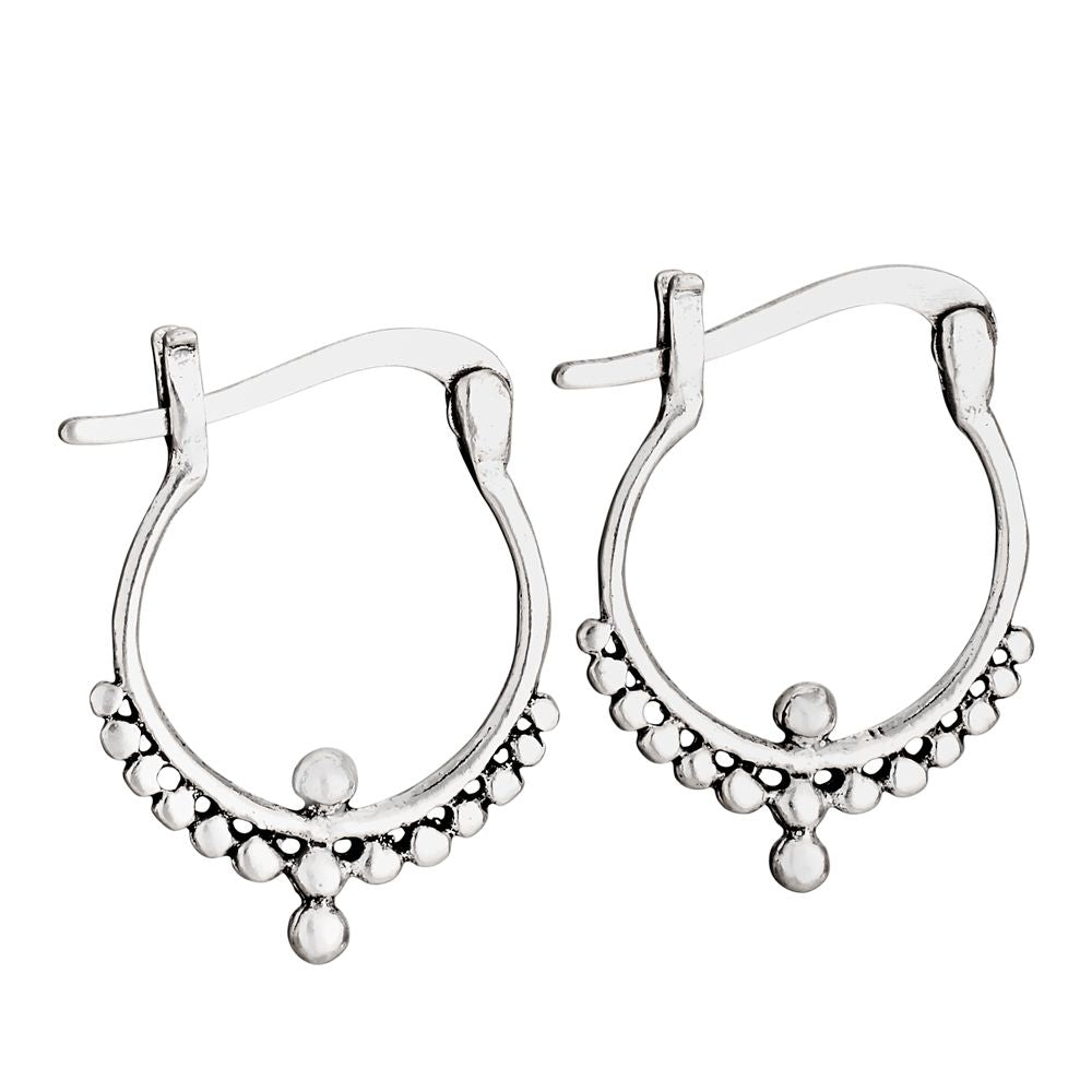 Sterling Silver Earrings ~ Bali Hoops