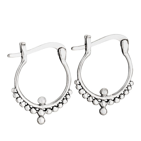 Sterling Silver Earrings ~ Bali Hoops