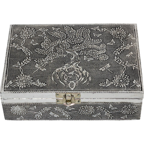 Pressed Tin & Wood Box ~ Tree of Life