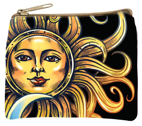 Cotton Printed Pouch ~ Sun Face