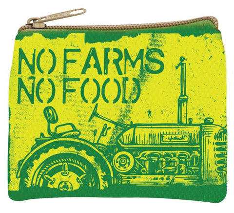 Cotton Printed Pouch ~ No Farms No Food