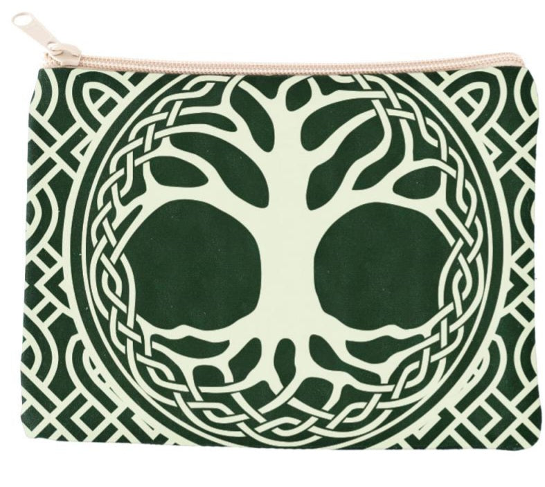 Cotton Printed Pouch ~ Bold Tree of Life