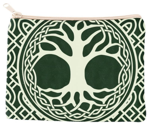 Cotton Printed Pouch ~ Bold Tree of Life