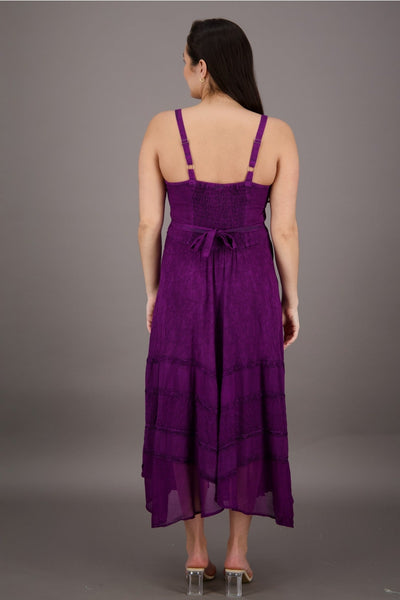 Renaissance Lace-Up Dress ~ Purple