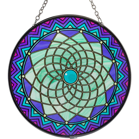 Stained Glass Sun Catcher ~ Mandala