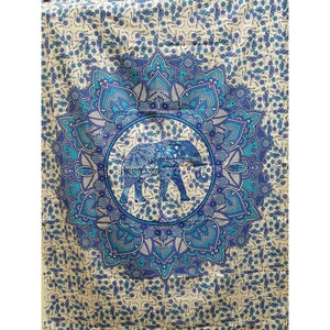 Tapestry ~ Blue & White ~ Elephant