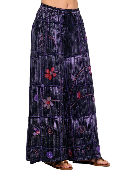 Tiered Cotton Pants ~ Purple
