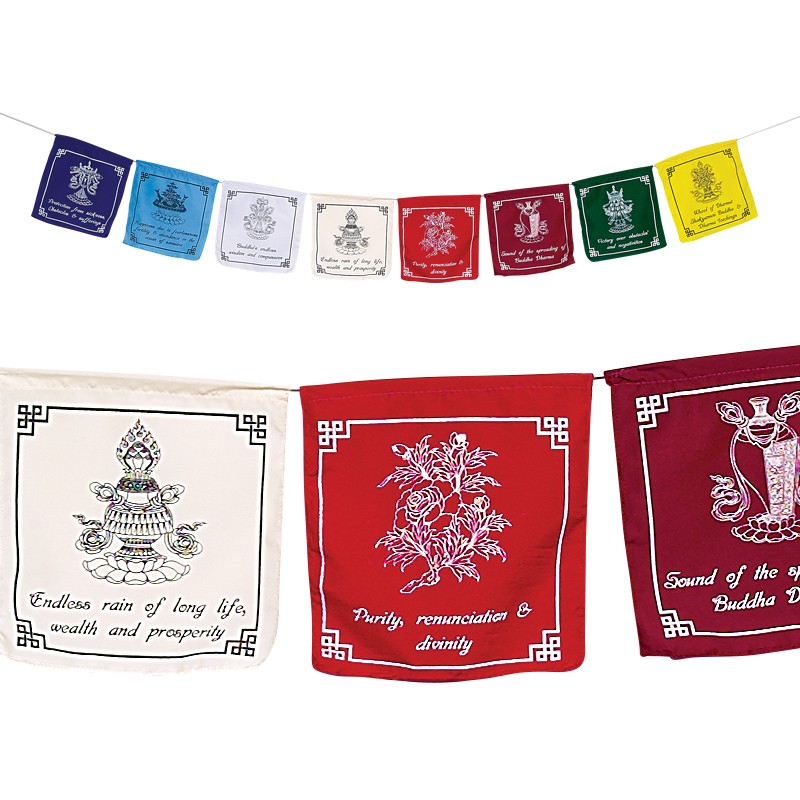 Eight Lucky Symbols - Prayer Flags