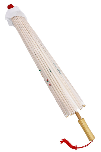 Hand Painted Silk Parasols ~ White!