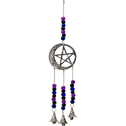 White Metal Bell Chimes ~ Moon & Star
